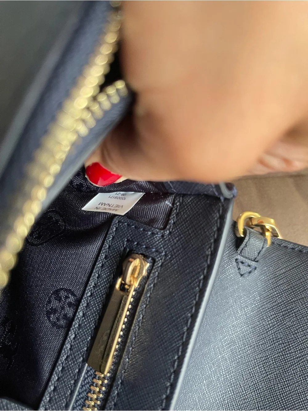 Tory Burch Navy Blue Crossbody Bag